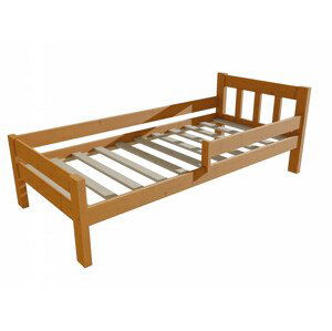 Dětská postel se zábranou VMK015C KIDS (Rozměr: 70 x 160 cm, Barva dřeva: moření olše)