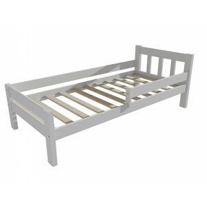 Dětská postel se zábranou VMK015C KIDS (Rozměr: 70 x 160 cm, Barva dřeva: barva bílá)