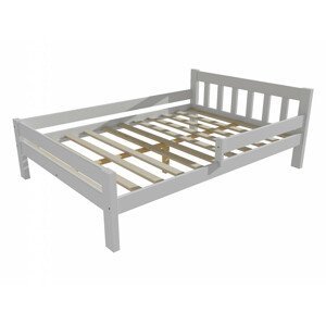 Dětská postel se zábranou VMK015C KIDS (Rozměr: 120 x 200 cm, Barva dřeva: barva bílá)