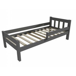 Dětská postel se zábranou VMK015C KIDS (Rozměr: 80 x 170 cm, Barva dřeva: barva šedá)