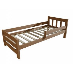 Dětská postel se zábranou VMK015D KIDS (Rozměr: 80 x 170 cm, Barva dřeva: moření dub)