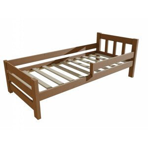 Dětská postel se zábranou VMK015D KIDS (Rozměr: 90 x 160 cm, Barva dřeva: moření dub)