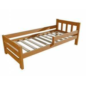 Dětská postel se zábranou VMK015D KIDS (Rozměr: 70 x 160 cm, Barva dřeva: moření olše)