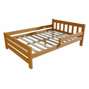 Dětská postel se zábranou VMK015D KIDS (Rozměr: 120 x 200 cm, Barva dřeva: moření olše)