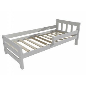 Dětská postel se zábranou VMK015D KIDS (Rozměr: 70 x 160 cm, Barva dřeva: barva bílá)