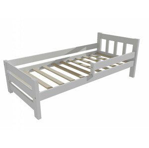 Dětská postel se zábranou VMK015D KIDS (Rozměr: 90 x 160 cm, Barva dřeva: barva bílá)