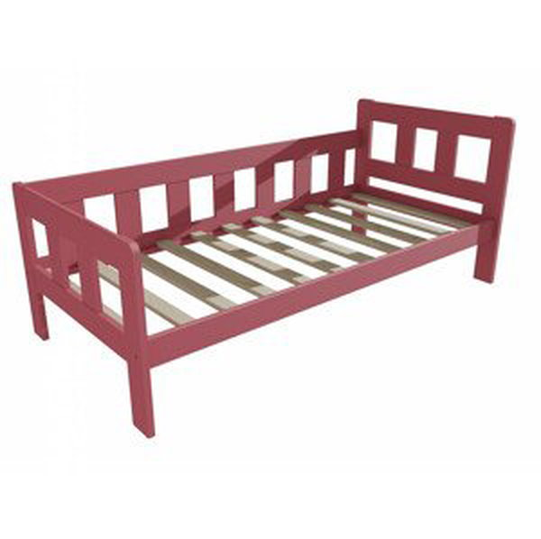 Dětská postel VMK010EB KIDS (Rozměr: 100 x 200 cm, Barva dřeva: barva růžová)