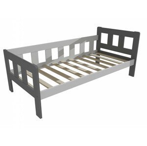Dětská postel VMK010EB KIDS (Rozměr: 70 x 160 cm, Barva dřeva: barva šedá + bílá)