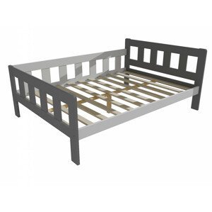 Dětská postel VMK010EB KIDS (Rozměr: 120 x 200 cm, Barva dřeva: barva šedá + bílá)