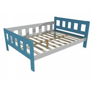 Dětská postel VMK010EB KIDS (Rozměr: 120 x 200 cm, Barva dřeva: barva modrá + bílá)