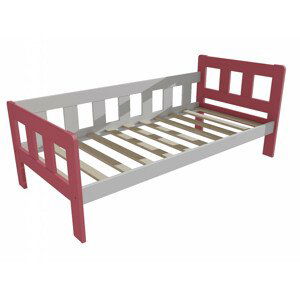 Dětská postel VMK010EB KIDS (Rozměr: 70 x 160 cm, Barva dřeva: barva růžová + bílá)