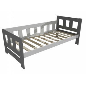 Dětská postel VMK010FB KIDS (Rozměr: 70 x 160 cm, Barva dřeva: barva šedá + bílá)
