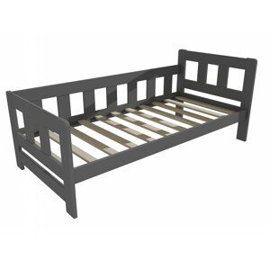Dětská postel VMK010FB KIDS (Rozměr: 100 x 200 cm, Barva dřeva: barva šedá + bílá)