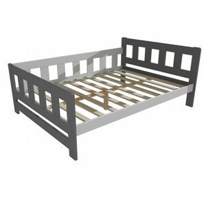 Dětská postel VMK010FB KIDS (Rozměr: 120 x 200 cm, Barva dřeva: barva šedá + bílá)