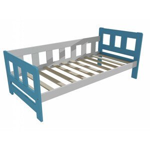 Dětská postel VMK010FB KIDS (Rozměr: 70 x 160 cm, Barva dřeva: barva modrá + bílá)