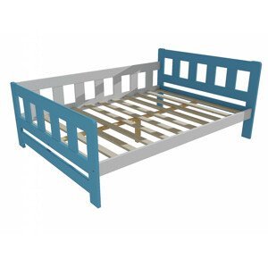 Dětská postel VMK010FB KIDS (Rozměr: 140 x 200 cm, Barva dřeva: barva modrá + bílá)