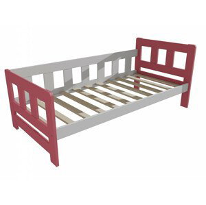 Dětská postel VMK010FB KIDS (Rozměr: 70 x 160 cm, Barva dřeva: barva růžová + bílá)
