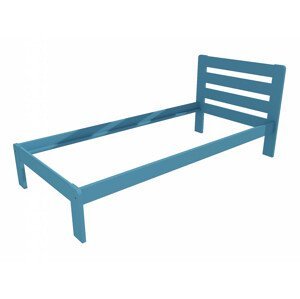 Jednolůžková postel VMK001A (Rozměr: 90 x 200 cm, Barva dřeva: barva modrá)