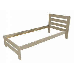 Jednolůžková postel VMK001B (Rozměr: 90 x 200 cm, Barva dřeva: surové dřevo)