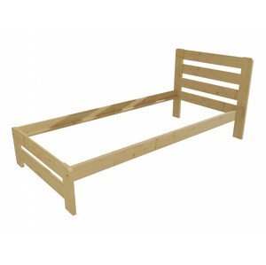 Jednolůžková postel VMK001B (Rozměr: 90 x 200 cm, Barva dřeva: bezbarvý lak)