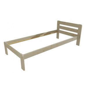 Jednolůžková postel VMK002A (Rozměr: 90 x 200 cm, Barva dřeva: surové dřevo)