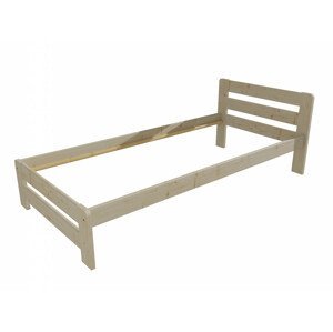 Jednolůžková postel VMK002B (Rozměr: 90 x 200 cm, Barva dřeva: surové dřevo)