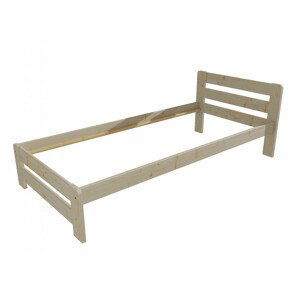 Jednolůžková postel VMK002B (Rozměr: 80 x 200 cm, Barva dřeva: surové dřevo)