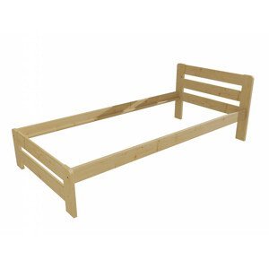 Jednolůžková postel VMK002B (Rozměr: 90 x 200 cm, Barva dřeva: bezbarvý lak)