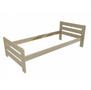 Jednolůžková postel VMK002D (Rozměr: 90 x 200 cm, Barva dřeva: surové dřevo)