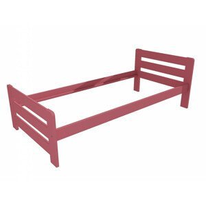 Jednolůžková postel VMK002D (Rozměr: 100 x 200 cm, Barva dřeva: barva růžová)