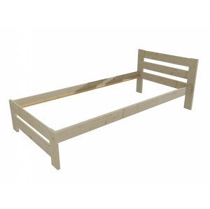 Jednolůžková postel VMK005B (Rozměr: 90 x 200 cm, Barva dřeva: surové dřevo)