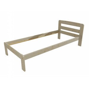 Jednolůžková postel VMK008A (Rozměr: 90 x 200 cm, Barva dřeva: surové dřevo)