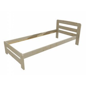 Jednolůžková postel VMK008B (Rozměr: 100 x 200 cm, Barva dřeva: surové dřevo)