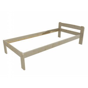 Jednolůžková postel VMK009A (Rozměr: 90 x 200 cm, Barva dřeva: surové dřevo)