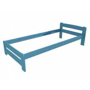 Jednolůžková postel VMK009B (Rozměr: 90 x 200 cm, Barva dřeva: barva modrá)