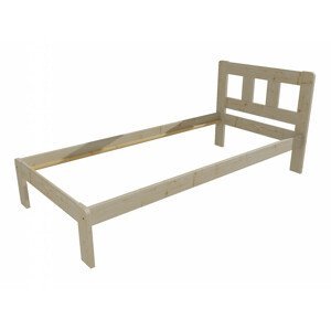 Jednolůžková postel VMK010A (Rozměr: 100 x 200 cm, Barva dřeva: surové dřevo)
