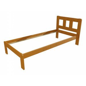Jednolůžková postel VMK010A (Rozměr: 90 x 200 cm, Barva dřeva: moření olše)