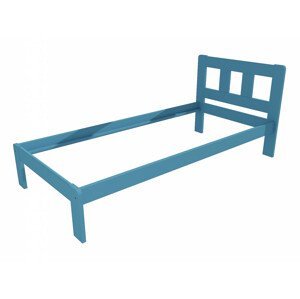 Jednolůžková postel VMK010A (Rozměr: 90 x 200 cm, Barva dřeva: barva modrá)