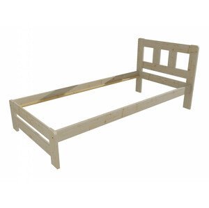 Jednolůžková postel VMK010B (Rozměr: 90 x 200 cm, Barva dřeva: surové dřevo)