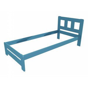 Jednolůžková postel VMK010B (Rozměr: 90 x 200 cm, Barva dřeva: barva modrá)