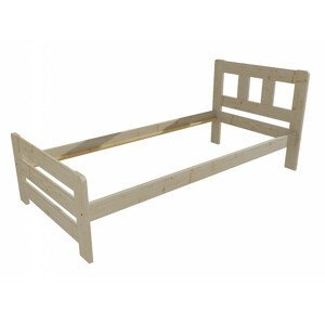 Jednolůžková postel VMK010D (Rozměr: 90 x 200 cm, Barva dřeva: surové dřevo)