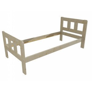 Jednolůžková postel VMK010E (Rozměr: 100 x 200 cm, Barva dřeva: surové dřevo)