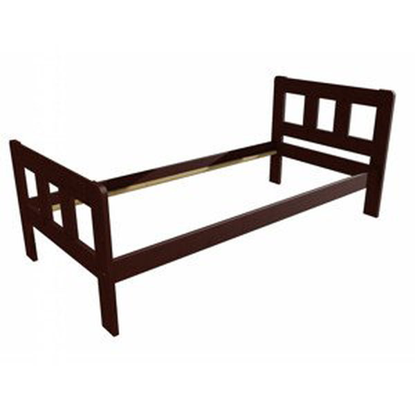 Jednolůžková postel VMK010E (Rozměr: 90 x 200 cm, Barva dřeva: moření ořech)