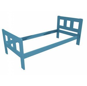 Jednolůžková postel VMK010E (Rozměr: 80 x 200 cm, Barva dřeva: barva modrá)