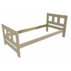 Jednolůžková postel VMK010F (Rozměr: 80 x 200 cm, Barva dřeva: surové dřevo)