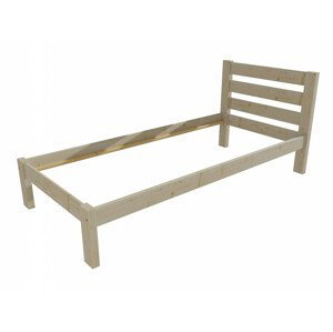 Jednolůžková postel VMK011A (Rozměr: 90 x 200 cm, Barva dřeva: surové dřevo)