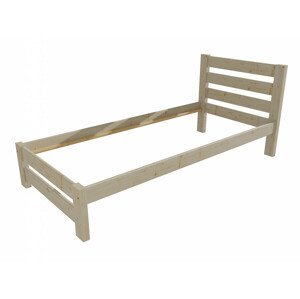 Jednolůžková postel VMK011B (Rozměr: 90 x 200 cm, Barva dřeva: surové dřevo)