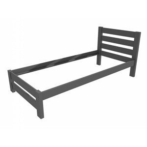 Jednolůžková postel VMK011B (Rozměr: 100 x 200 cm, Barva dřeva: barva šedá)