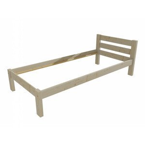 Jednolůžková postel VMK012A (Rozměr: 100 x 200 cm, Barva dřeva: surové dřevo)