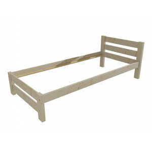 Jednolůžková postel VMK012B (Rozměr: 100 x 200 cm, Barva dřeva: surové dřevo)